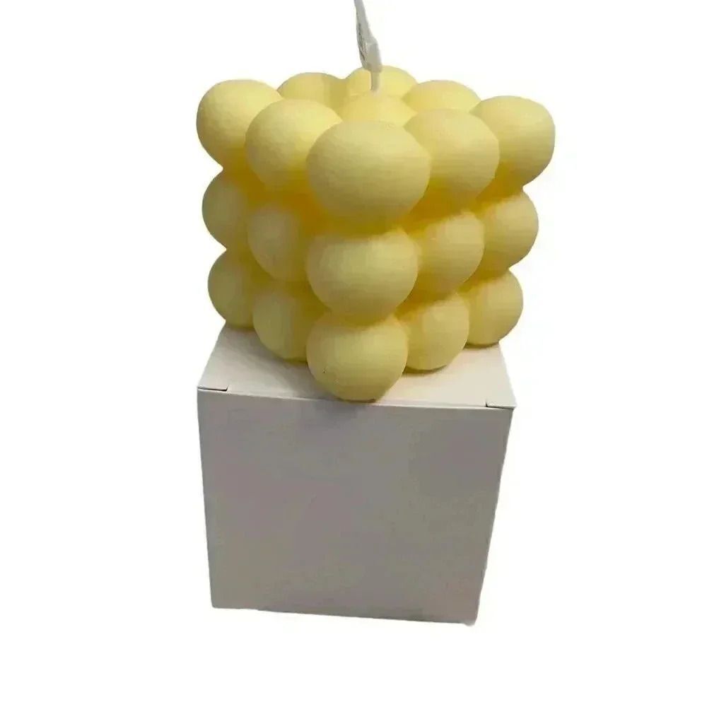 Bubble Candle Cube Soy Wax Chamomile Home Decor Aesthetic